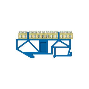 Įnulinimo kaladėlė Pawbol LZ DIN, 12x16 mm², mėlyna sp.
