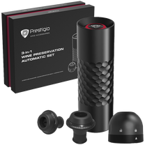 Elektrinis kamščiatraukis Prestigio Vacuum Wine Stopper PWA103APSRB, 140 mm, 46 mm, nerūdijantysis plienas