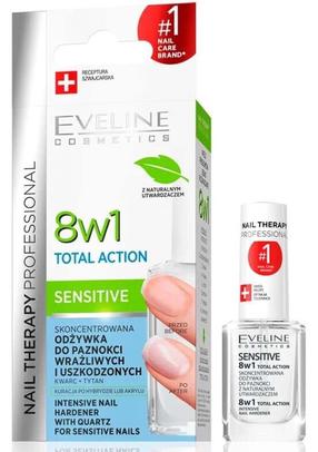 Küünehooldusvahend Eveline Nail Therap 8in1 Total Action Sensitive, 12 ml