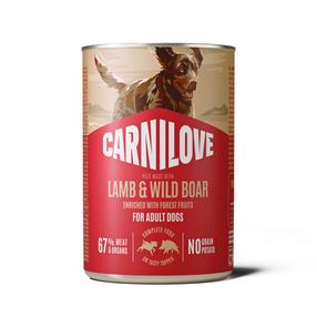 Šlapias šunų maistas Carnilove, ėriena/šernienos mėsa