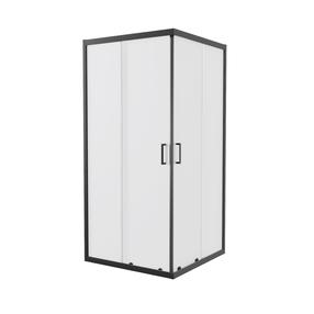 Dušo durys Magnifity Suvia, 90 cm x 185 cm x 90 cm, juoda sp./grūdintas