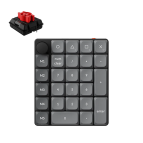 Belaidė kompiuterio klaviatūra Keychron K0 Max Wireless K0M-H1 Keychron Low Profile Milk POM Red, Anglų (US), juoda sp.