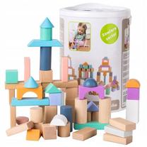 Kaladėlės EcoToys ir kibirėlis- rūšiuoklis 2505 100 vnt.