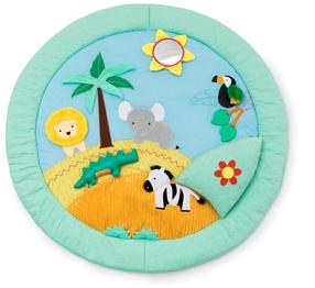 Aktyvumo kilimėlis Little Big Friends Jungle, 100 cm x 100 cm, įvairių spalvų