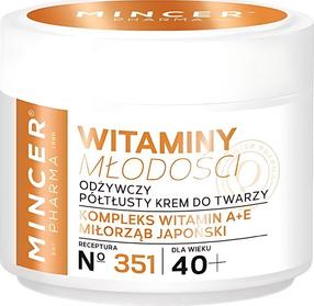 Näokreem Mincer Pharma Vitamins of Youth No. 351 Nourishing Cream Semi-Rich, 50 ml, 40+