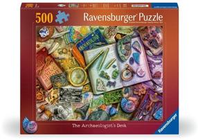 Dėlionė Ravensburger The Archaeologists Desk, 36 cm x 49 cm, 500 vnt., įvairių spalvų