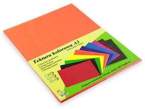 Kartons, A3, 225 g/m², oranža krās., 42 cm x 29.7 cm, 10 lapu gab.