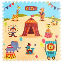 Kilimėlis kūdikiams - dėlionė Smiki Circus, 90 cm x 90 cm, 9 vnt, įvairių spalvų