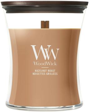 Žvakė, aromatinė WoodWick Hazelnut Roast, 50 - 65 h, 275 g, ruda sp.