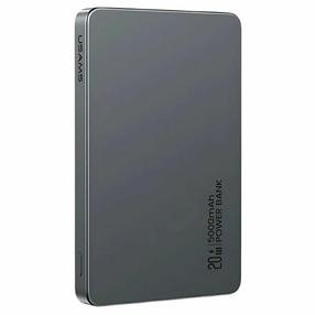 Lādētājs-akumulators (Power bank) Usams CY Series US-CD231, 5000 mAh, 5 - 20 W, pelēka krās.