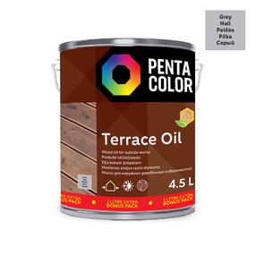 Terrassiõli Pentacolor Terrace Oil, hall v., 4.5 l