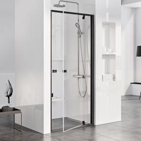 Двери для душа Ravak Pivot PDOP1-90, 90 см x 190 см, прозрачный цв./черный цв./закаленный