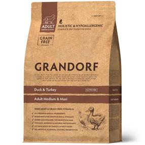 Sausas šunų maistas Grandorf Medium & Maxi, kalakutiena/antiena, 10 kg