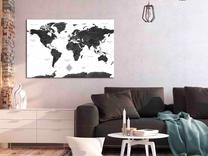 Reprodukcija Artgeist Black And White Map N8060-DKXL, 120 cm x 80 cm