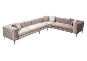 Kampinė sofa Hanah Home Como 569HLN1306, smėlio sp., dešininė, 310 x 270 cm x 73 cm