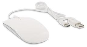 Kompiuterio laidinė pelė LMP Easy Mouse USB-C LMP-EMUSBC, usb-a/usb-c, balta sp.