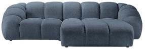 Kampinė sofa Micadoni Home Diana Bub15, mėlyna sp., dešininė, 294 x 182 cm x 72 cm
