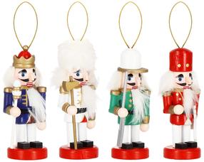 Eglutės žaisliukų rinkinys Springos CA1110, įvairių spalvų, 10 cm, mediena, 4 vnt.