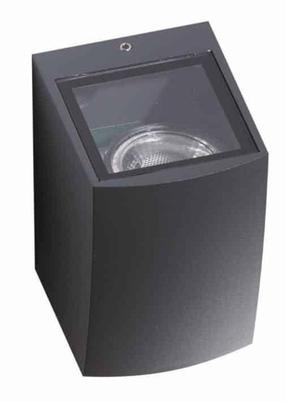 Sieninis lauko šviestuvas AZzardo Rezia 1, 35W, GU10, IP54, tamsiai pilka sp., 7 cm x 11 cm
