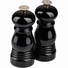 Sāls un piparu trauka komplekts Le Creuset, melna krās., 11 cm