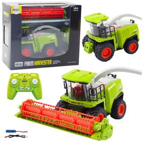 Rc kombainas Lean Toys Farm, 1:24, žalia sp./oranžinė sp.
