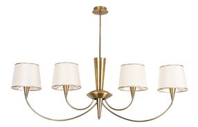 Lampa karināms Opviq Pardo 3021 892OPV1403, E27, 4 x 40 W, balta krās. / bronzas krās.
