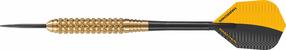 Smiginių priedai, strėlytės Harrows Club Brass Steeltip 22gK, juoda sp./geltona sp., 48 mm, 3 vnt.