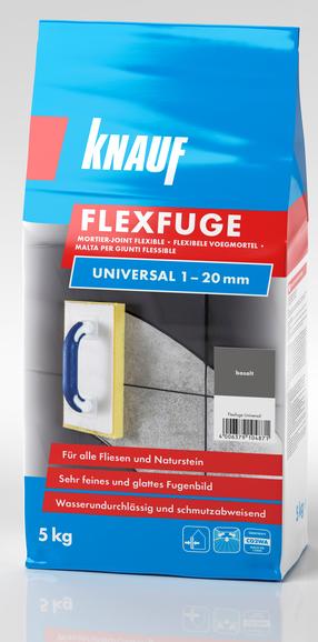 Шпатлевка для швов Knauf FLEXFUGE, декоративный, bazalt цв., 5 кг