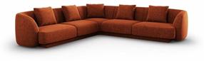 Kampinė sofa Cosmopolitan Design Tulum, brick red s., 255 x 255 cm x 70 cm