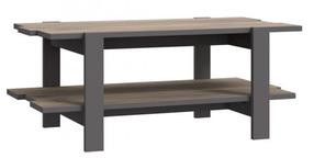 Kavos staliukas Forte Leokadia, ruda sp./pilka sp., 110 cm x 60 cm x 45.7 cm