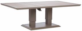 Lauko stalas Home4you Marenda, pilka sp./smėlio sp., 150 cm x 90 cm x 52 - 75 cm