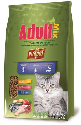 Kuiv kassitoit Vitapol Adult Mix, lambaliha/kalaliha, 10 kg