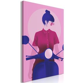 Reprodukcija Artgeist Girl on Scooter KR33, 80 cm x 120 cm