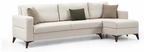 Dīvāns-gulta Atelier Del Sofa Kristal, bēša krās., 90 x 284 cm x 86 cm