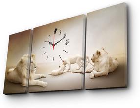 Часы - картинка Wallity Canvas 3P204045CS-18, многоцветный, 45 см x 20 см