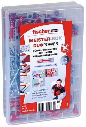 Dībelis Fischer DuoPower Dowel Meister-Box, 160 gab.