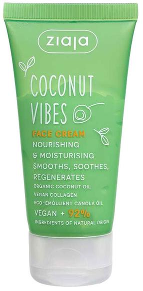 Veido kremas Ziaja Coconut Vibes, 50 ml, 18+
