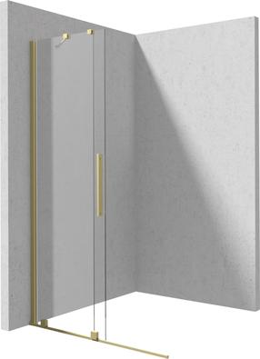Dušisein Deante Prizma KTJ_R34R, 140 cm x 195 cm, kuldne matt v./läbipaistev