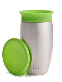 Vaikiškas puodelis Munchkin Miracle 360, 1 m., plastikas/nerūdijantysis plienas/silikonas, sidabro sp./žalia sp.