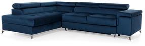 Kampinė sofa Eridano Monolith 77, tamsiai mėlyna sp., kairinė, 202 x 275 cm x 90 cm