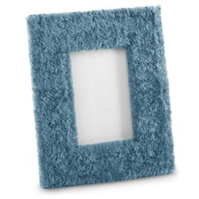 Nuotraukų rėmelis AmeliaHome Fur Denim, 21 cm, mėlyna sp.