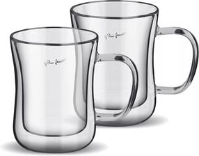 Dubultā stikla krūzes komplekts Lamart Vaso Double Borosilicate Thermo LT9033, caurspīdīga krās., 0.400 l
