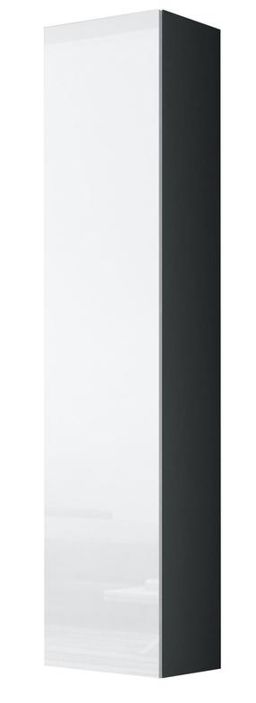 Sienas plaukts Cama Meble Vigo 180, balta krās./pelēka krās., 180 cm x 30 cm x 40 cm