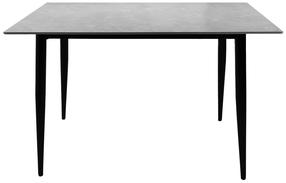 Pusdienu galds Venezia, melna krās./pelēka krās., 120 cm x 70 cm x 75 cm