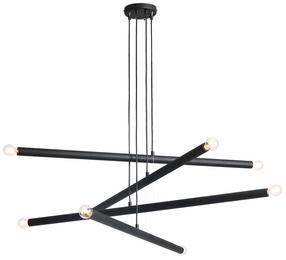 Šviestuvas kabinamas Aldex Tubo 1072P1, E14, 8, juoda sp. / juoda sp.