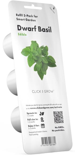 Išmanios daigyklos sėklos Click & Grow Dwarf, bazilikai, 40 g, 3 vnt.