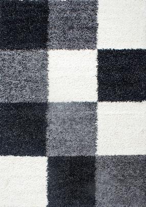 Vaip sise Ayyildiz Life Checked, valge v./must v./hall v., 290 cm x 200 cm