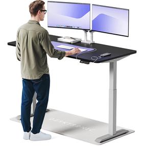 Arvutilaud reguleeritava kõrgusega Desktronic HomeOne, 160 cm x 80 cm, 72 - 119 cm, must v./hall v.