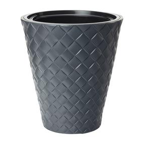 Puķu pods Form Plastic Makata 2820, plastmasa, Ø 40 cm, tumši pelēka krās.
