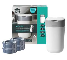 Mähkmekonteiner, 4 kassetiga Tommee Tippee Twist & Click, valge v.